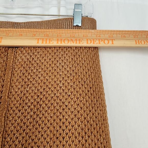 Free People Golden hour maxi skirt women's size M y2k Boho western Crochet Tan - Picture 8 of 13
